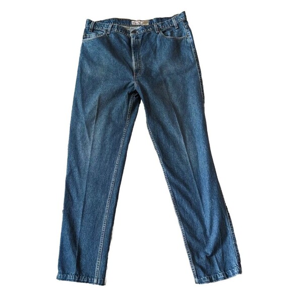Vintage 90s LEVI'S 540 Orange Tab Blue Jeans 42x36 (41x36) Relaxed Fit USA Made - Picture 1 of 13